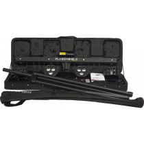 FLORIDABAR-II Kit su Treppiede Par + Derby + Strobo + Laser con Telecomando IR