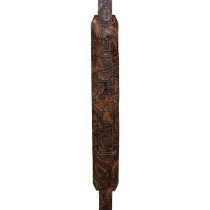 M11BGVDX-BRN Tracolla in pelle goffrata e retro in pecora Brown 2"