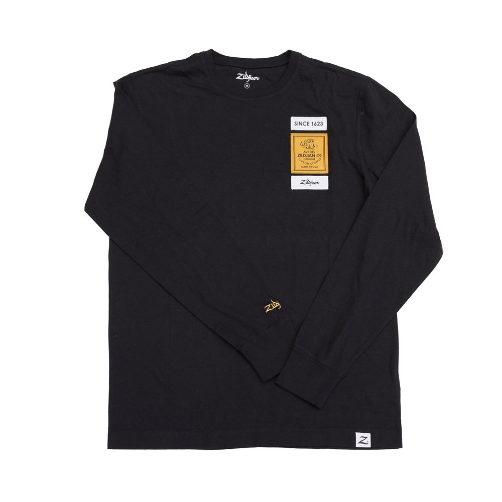 ZALS0012 LONG SLEEVE BLACK TEE MEDIUM