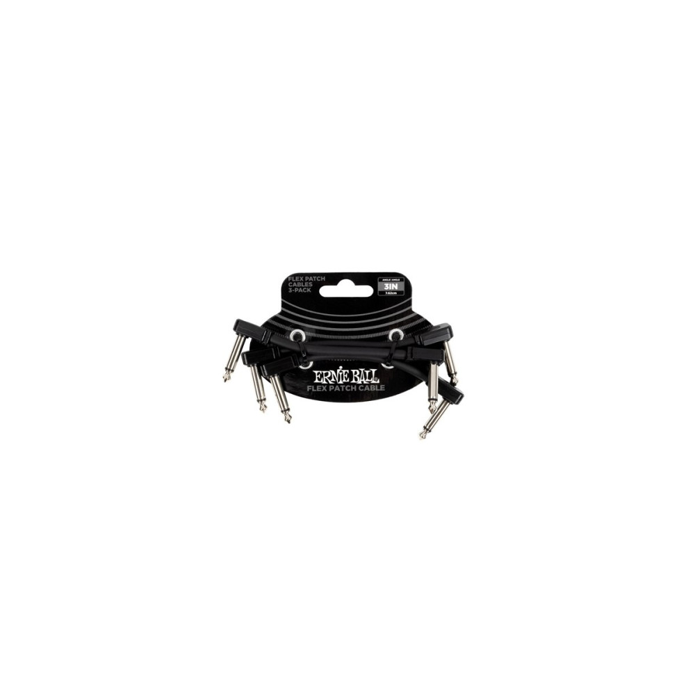 6443 Flex Patch Cable Black 8cm 3pk