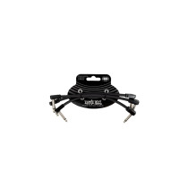 6444 Flex Patch Cable Black 15cm 3pk