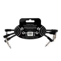 6444 Flex Patch Cable Black 15cm 3pk