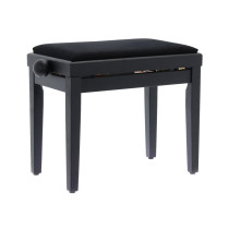 PB/010 BK S Panca in Legno Nero Satinato per Pianoforte