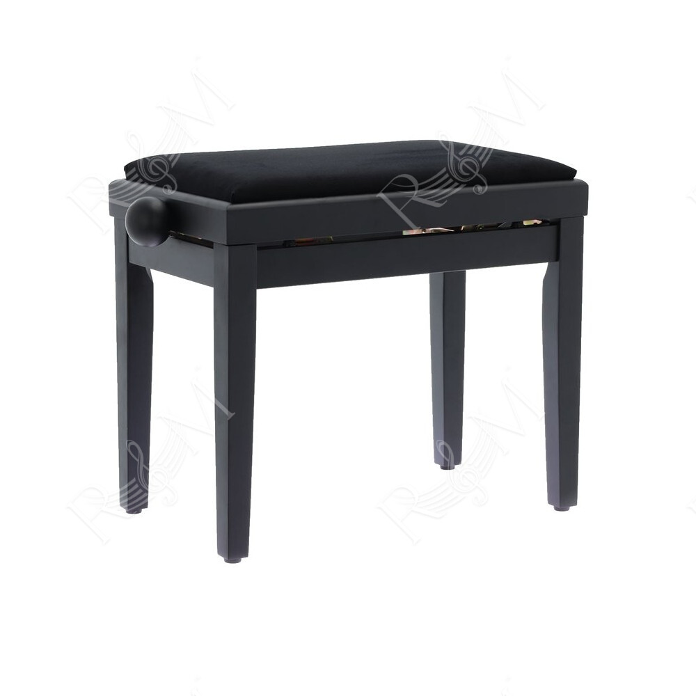 PB/010 BK S Panca in Legno Nero Satinato per Pianoforte