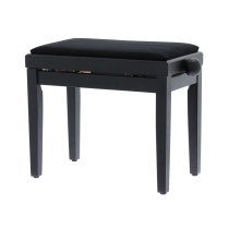 PB/010 BK S Panca in Legno Nero Satinato per Pianoforte