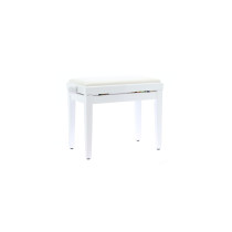 PB/100 WH L Panca in Legno Bianco Lucido per Pianoforte