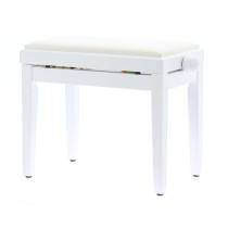 PB/100 WH L Panca in Legno Bianco Lucido per Pianoforte