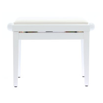 PB/100 WH L Panca in Legno Bianco Lucido per Pianoforte