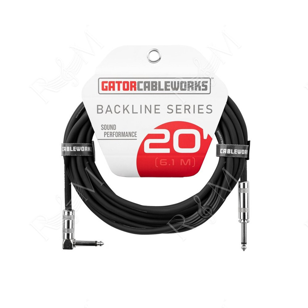 GCWB-INS-20RA Cavo strumento jack dritto/angolato 6 m Serie Backline