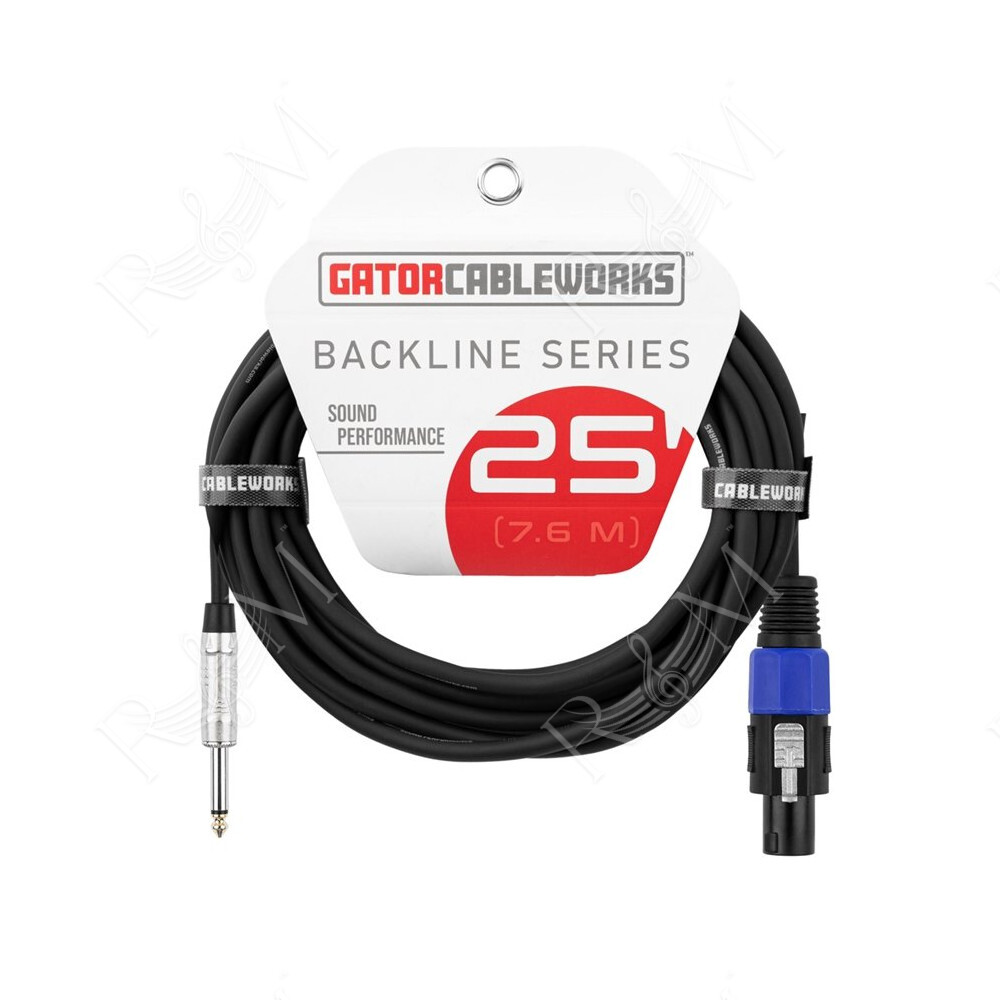 GCWB-SPK-25-1TL Cavo speaker jack TS dritto/speakon 7.6 m Serie Backline