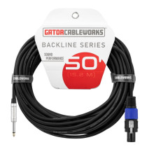 GCWB-SPK-50-1TL Cavo speaker jack TS dritto/speakon 15 m Serie Backline