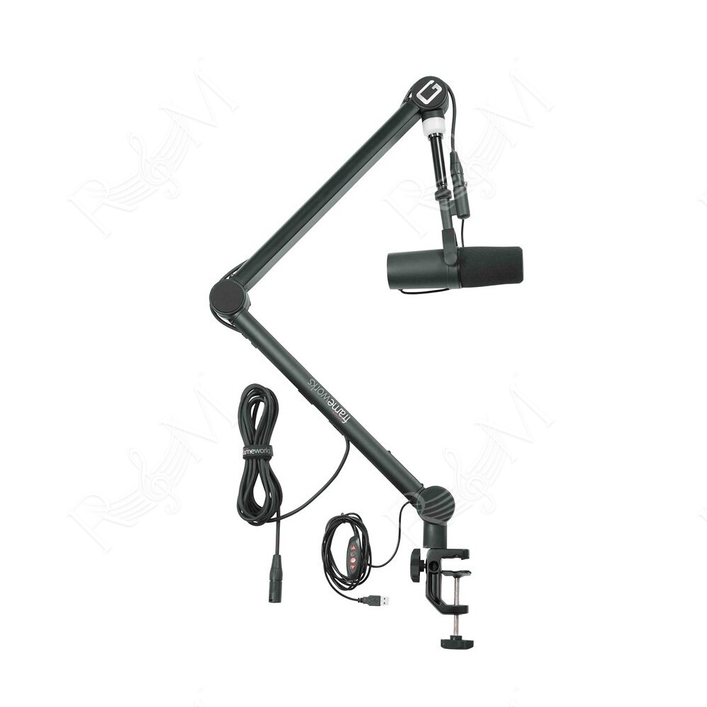 GFWMICBCBM4000 Asta microfonica a braccio per scrivania con luce LED