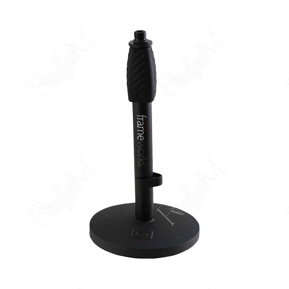 GFW-MIC-0601 Supporto da tavolo per microfono con base tonda da 15 cm e altezza regolabile 25-38 cm