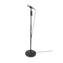 GFW-MIC-1201 Supporto microfonico con base rotonda da 30,5 cm e altezza regolabile da 101,6 a 160 cm
