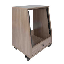 GFW-ELITESTUDIORK12-GRY Rack da studio inclinato 12 unità con finitura grigia in legno Driftwood
