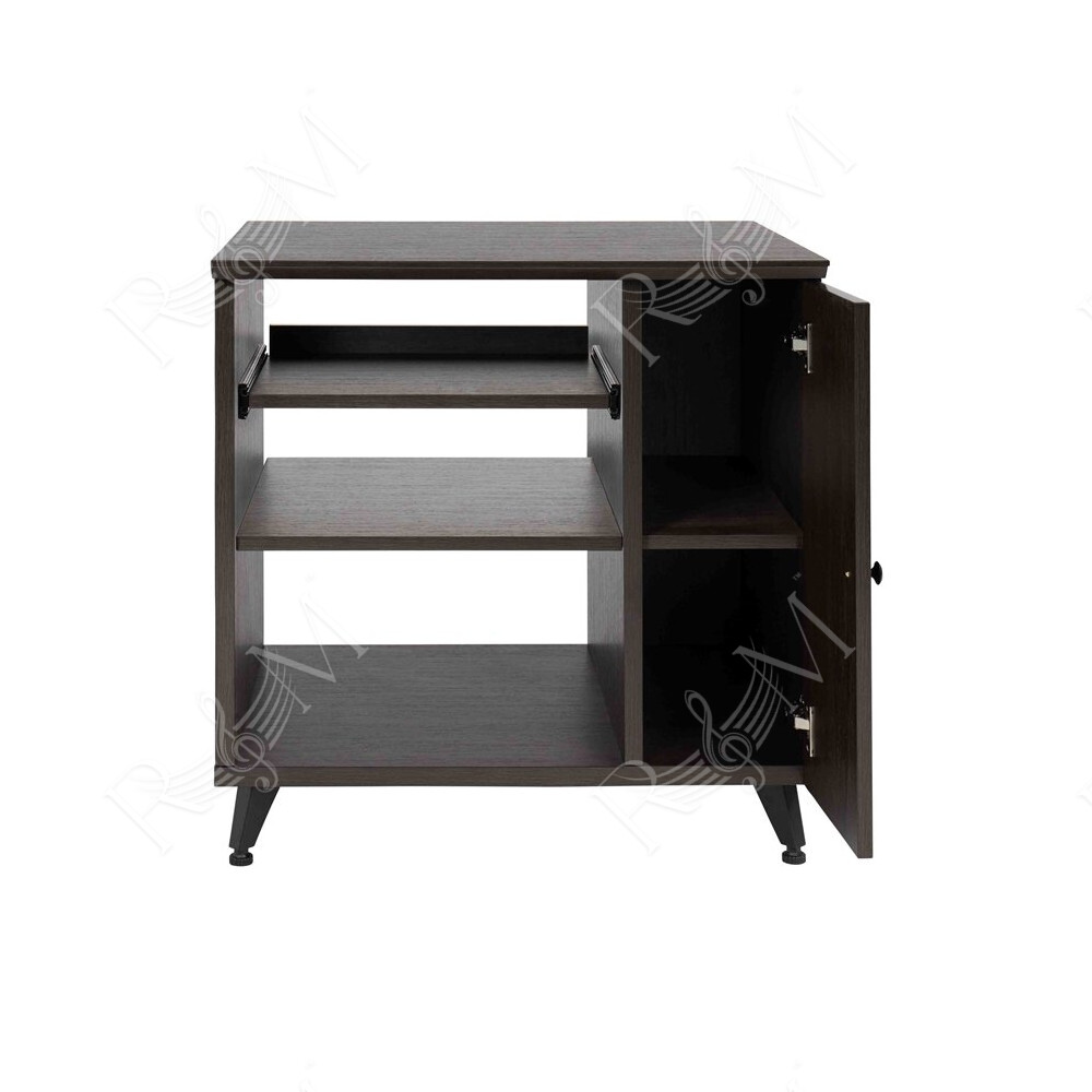 GFW-ELITESIDECAR-BRN Mobile rack sidecar cabinet in legno con finitura noce scuro