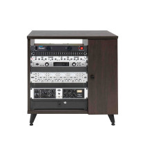 GFW-ELITESIDECAR-BRN Mobile rack sidecar cabinet in legno con finitura noce scuro