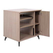 GFW-ELITESIDECAR-GRY Mobile rack sidecar cabinet in legno con finitura grigia