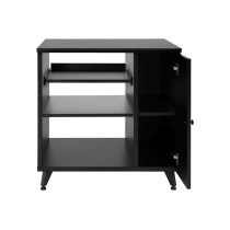 GFW-ELITESIDECAR-BLK Mobile rack sidecar cabinet in legno con finitura nera