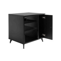 GFW-ELITESIDECAR-BLK Mobile rack sidecar cabinet in legno con finitura nera