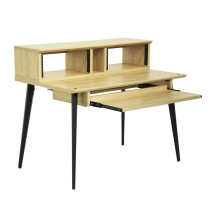 GFW-ELITEDESK-MPL Scrivania workstation Elite in acero naturale opaco per studi di registrazione e content creator