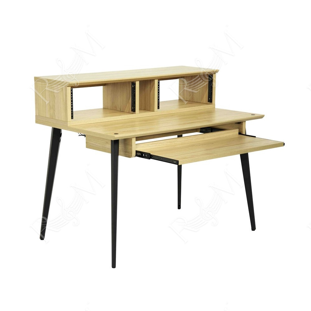 GFW-ELITEDESK-MPL Scrivania workstation Elite in acero naturale opaco per studi di registrazione e content creator