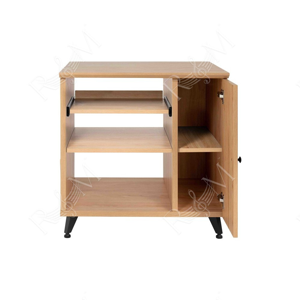 GFW-ELITESIDECAR-MPL Mobile rack sidecar cabinet in legno con finitura acero naturale opaca