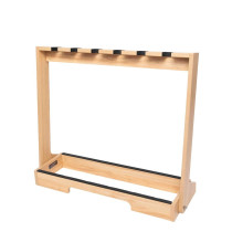 GFW-GTR-WD6RK-MPL Supporto in legno per 6 chitarre con finitura in acero naturale