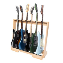 GFW-GTR-WD6RK-MPL Supporto in legno per 6 chitarre con finitura in acero naturale