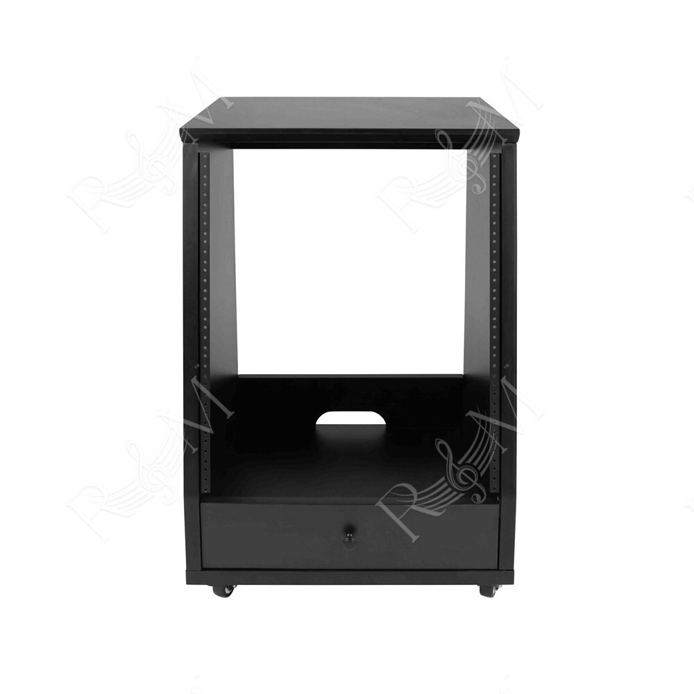 GFW-ELITESTUDIORK12-BLK Rack da studio inclinato 12 unità con finitura nera standard