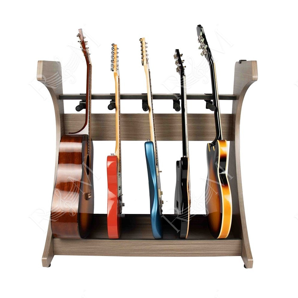 GFW-ELITEGTR5RK-GRY Rack per chitarre 5-7 posti in finitura grigio Driftwood