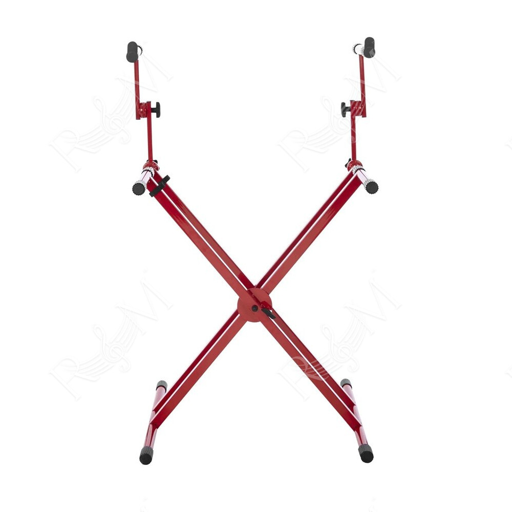 GFW-KEY-5100XRED Supporto per tastiera a doppio livello con struttura a "X" in colore rosso