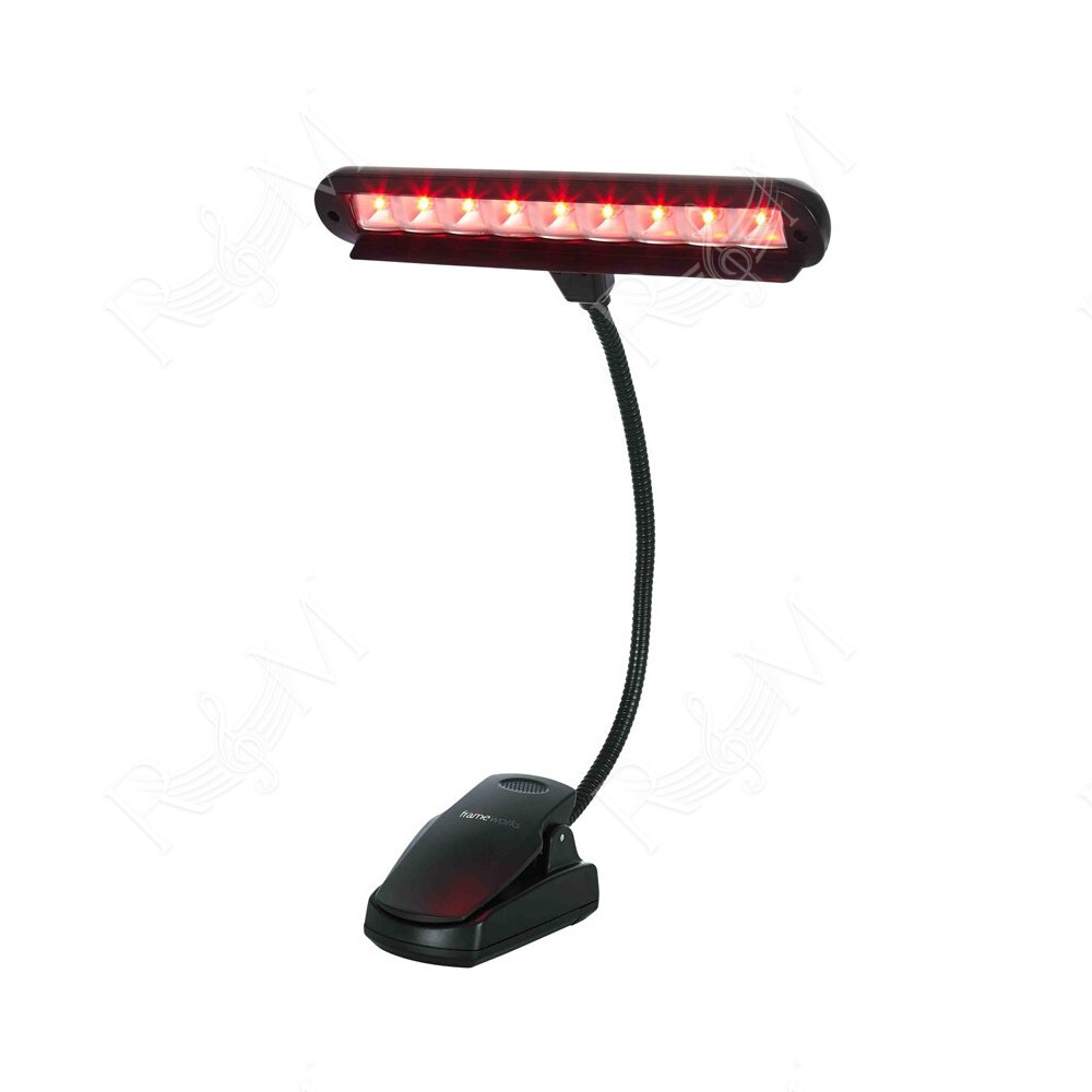 GFWMUSLEDR - Lampada LED rossa per leggii musicali
