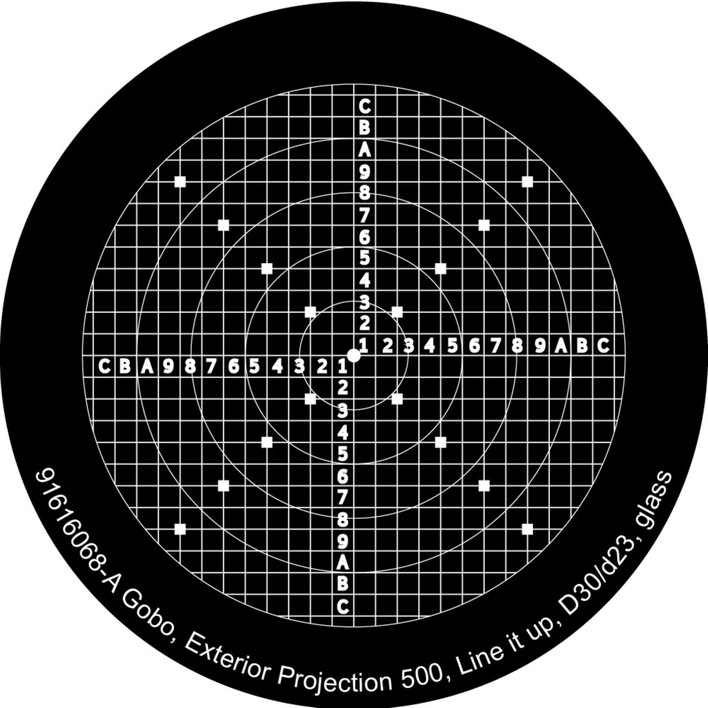 Exterior Projection 500 setup gobo.