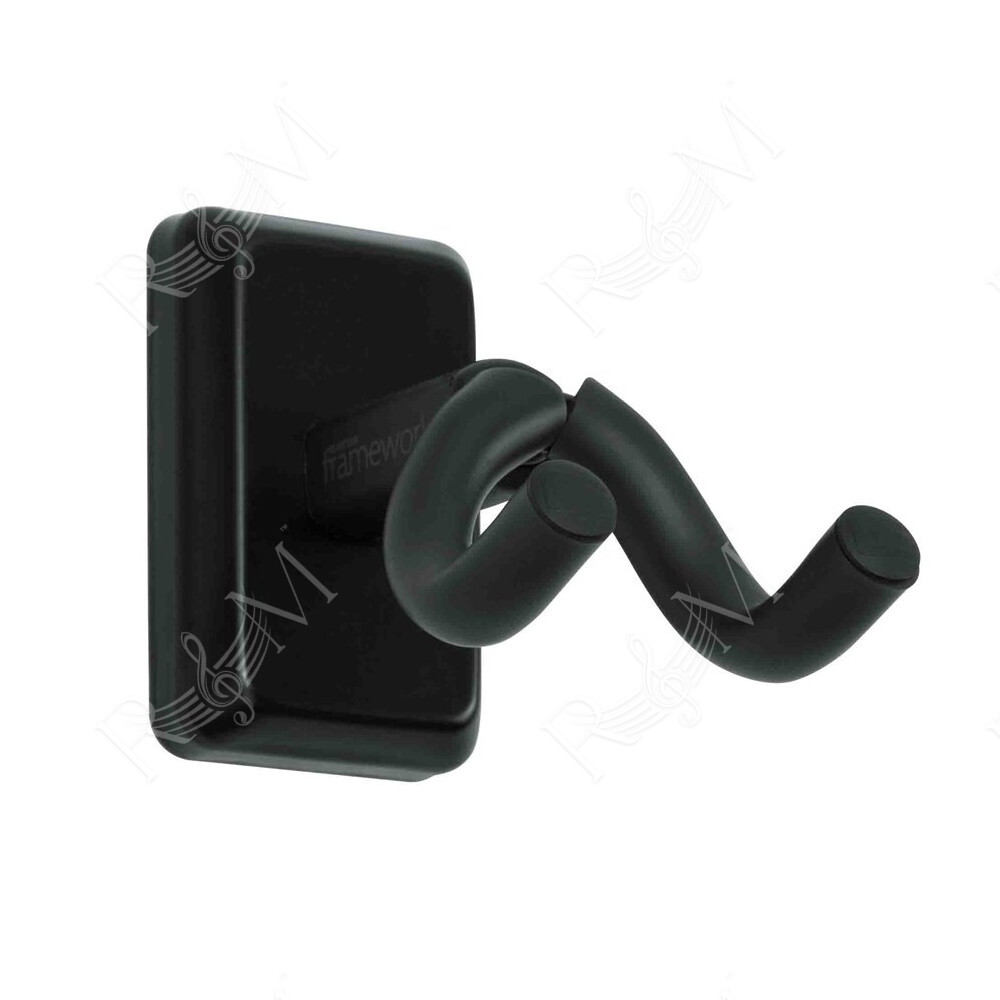 GFW-UKE-HNGRBLK Supporto da parete per ukulele e mandolino con piastra nera