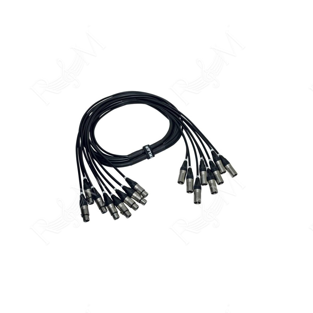 ITPRO/8MF-10 Frusta 8 Canali Cannon XLR Maschio / Femmina 10 mt
