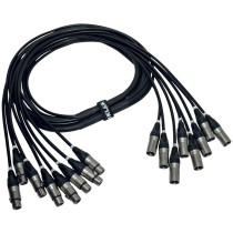 ITPRO/8MF-10 Frusta 8 Canali Cannon XLR Maschio / Femmina 10 mt