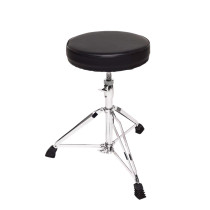 GFW-DRUMTHRONE-R Sgabello per batteria regolabile con seduta imbottita e base a tre gambe pieghevoli