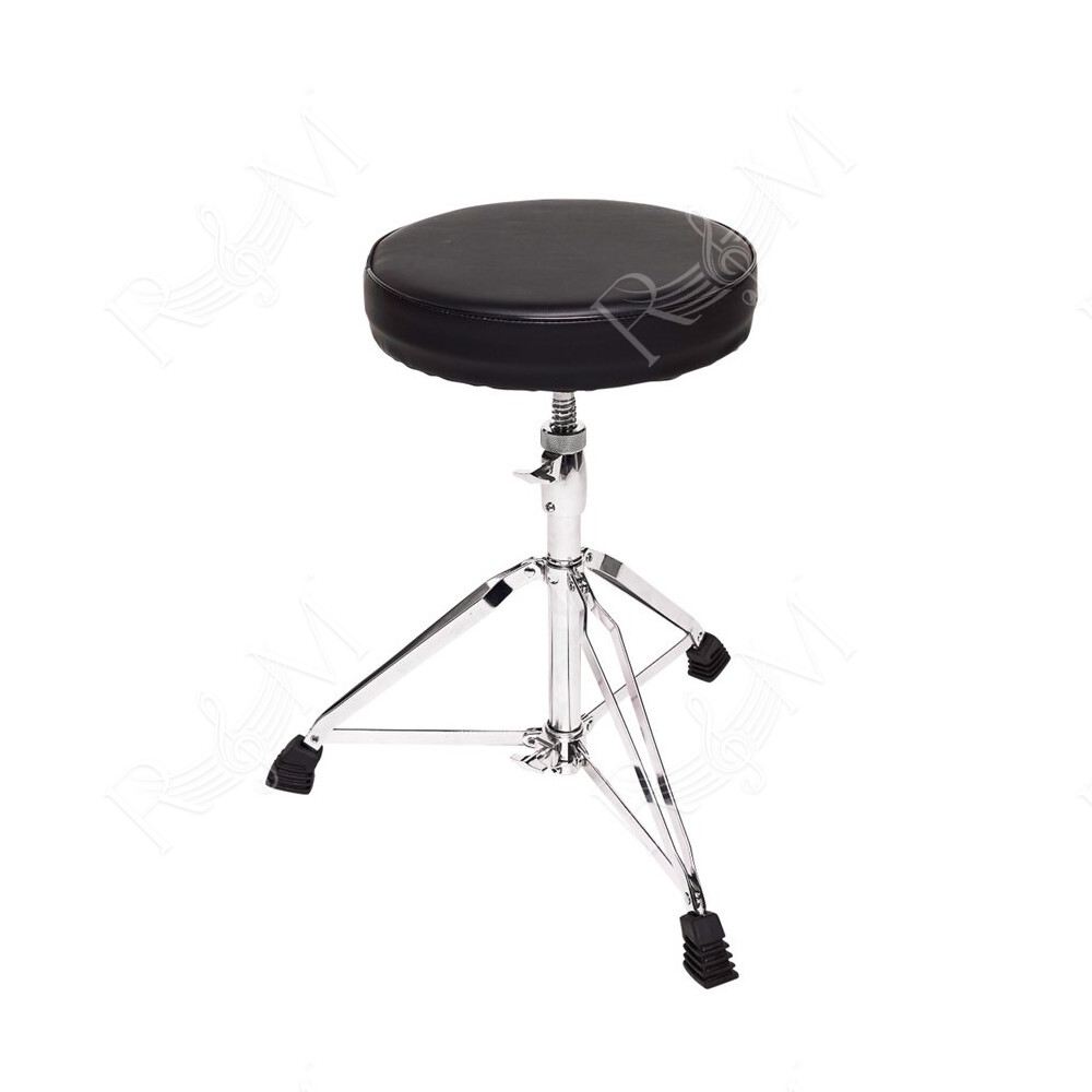 GFW-DRUMTHRONE-R Sgabello per batteria regolabile con seduta imbottita e base a tre gambe pieghevoli