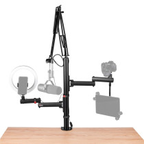 GFW-ID-CREATORTREE Supporto modulare per content creator con braccio microfonico, ring light e adattatori professionali