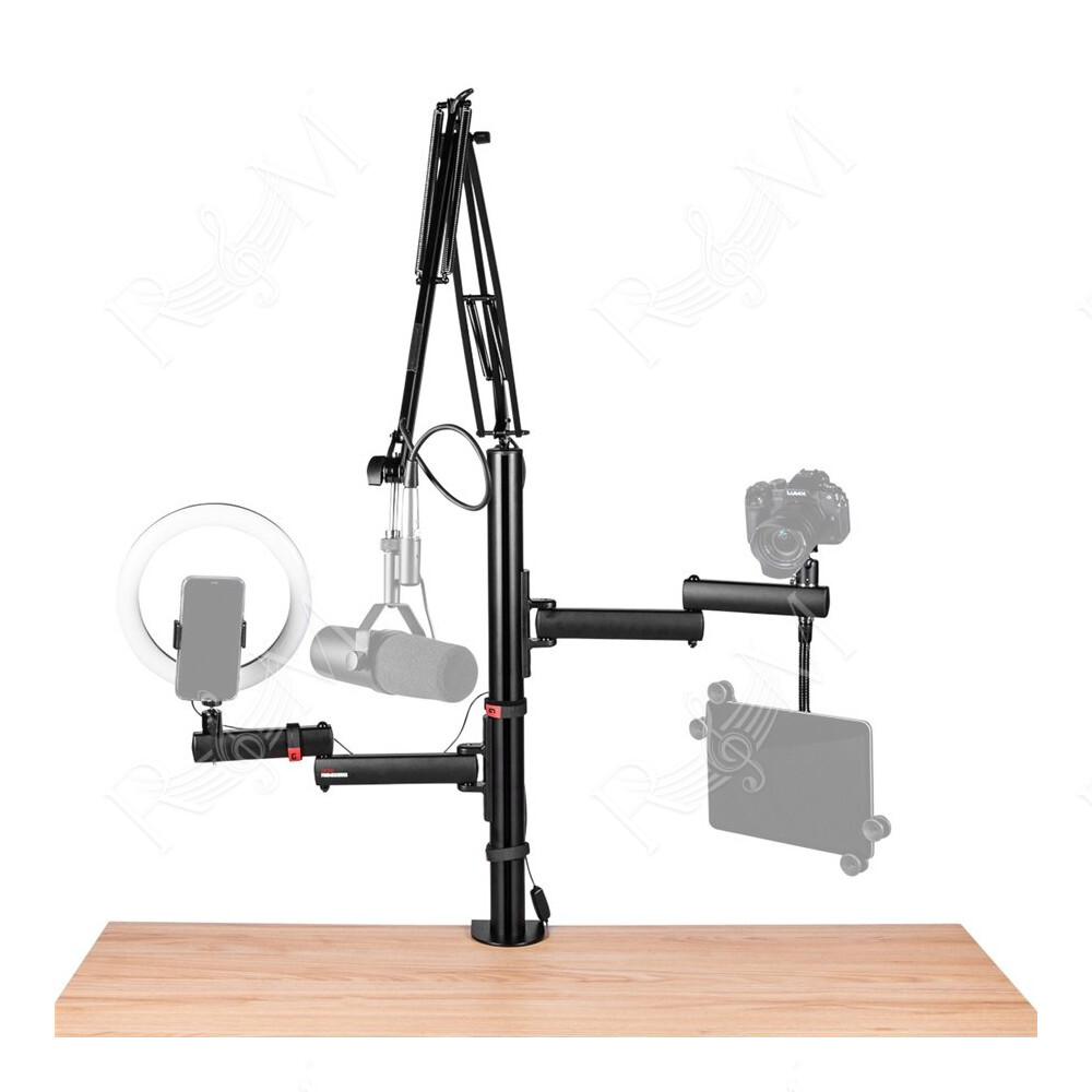 GFW-ID-CREATORTREE Supporto modulare per content creator con braccio microfonico, ring light e adattatori professionali