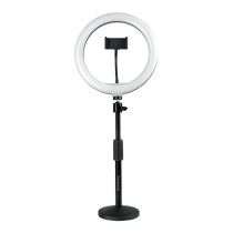 GFW-RINGLIGHTSET Set con due anelli LED e supporti per smartphone ideale per streaming, podcast e content creation