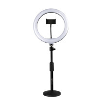GFW-RINGLIGHTDSKTP Anello LED da tavolo con supporto smartphone per streaming, podcast e content creation