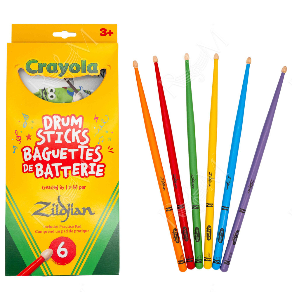 PZA ZKIDS 6 DRUMSTICKS + PAD, CRAYOLA
