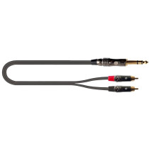 ITST/JS2RCA-3 Cavo Jack 6.3 TRS Stereo / 2x Spina Phono RCA 3 mt