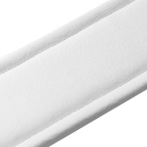 M26PD-BLK_WHT Tracolla in pelle pieno fiore imbottita Black e White 3"