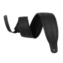 M26PD-BLK-MAT Tracolla in pelle pieno fiore imbottita Matte Black 3"