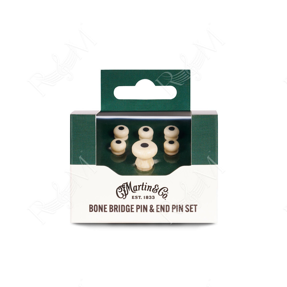 18APP0027 Bone Bridge Pins Black Inlay