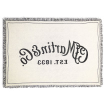 18N0398 Martin Script Logo Woven Blanket