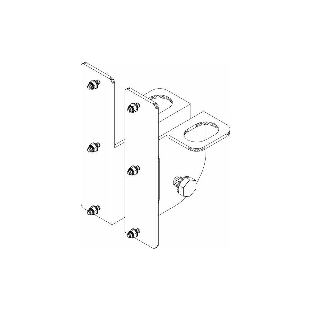 Hoist motor bracket on sliding block